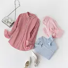 Women Blouse For Fashion Long Sleeves Cotton Striped Women Blouse For Office Ladies