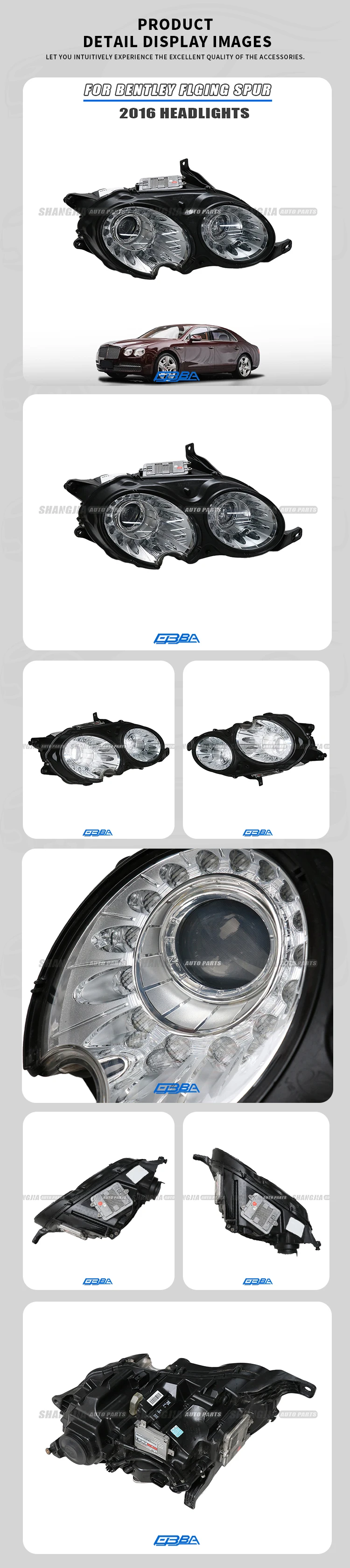 Headlight For Bentley Flying Spur 2016 High Quality Auto Parts Original Used LED Lamp Headlights manufacture