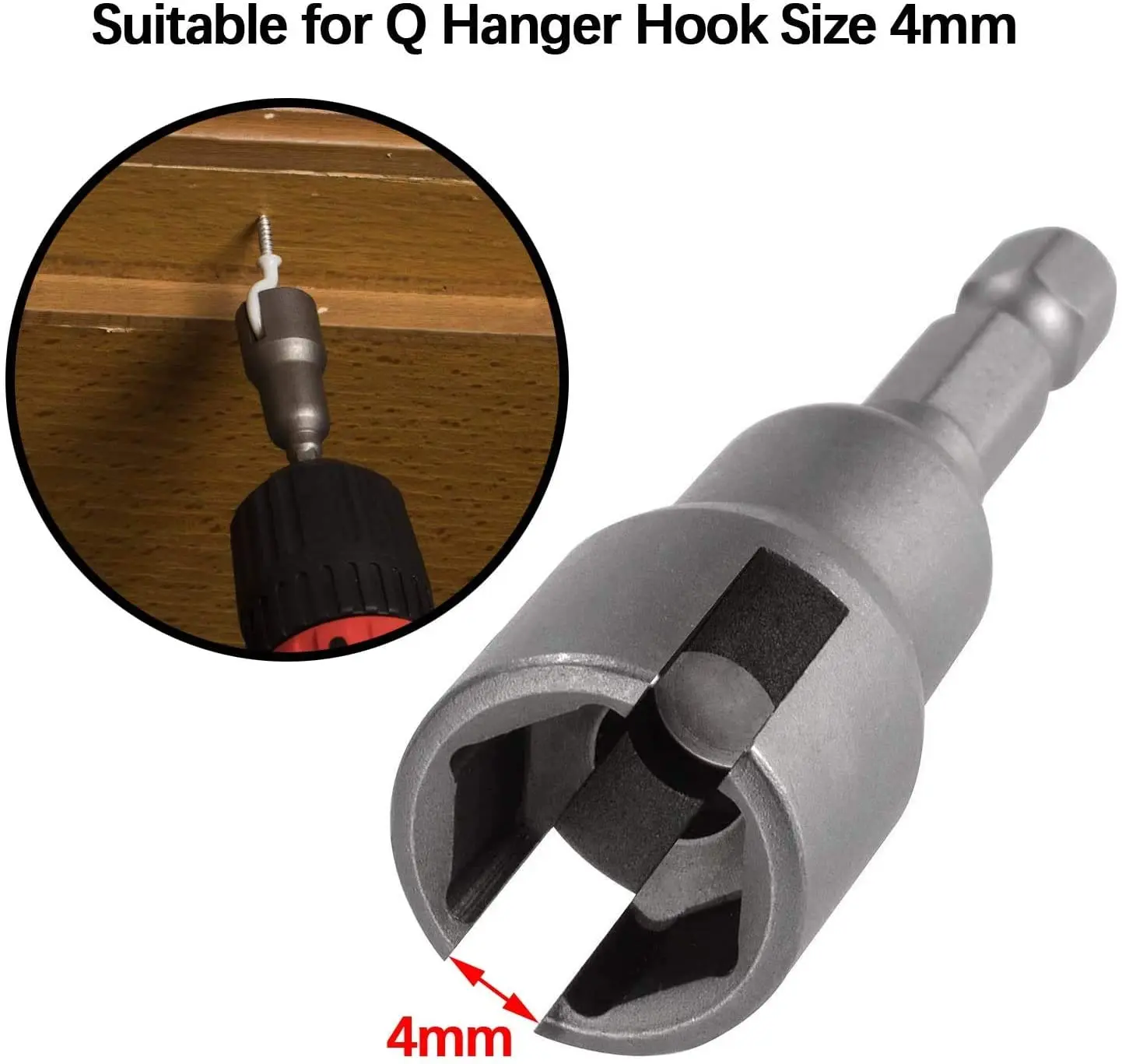 Power Wing Nut Driver Set Wing Nut Drill Bit Socket Wrench Tool 1/4