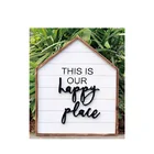 Family Decor Wall Decor Sign Happy Place Wood Framed Family Sign Wall Decor