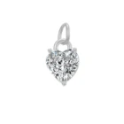 Charm JUJIE Small Mini Stainless Steel Heart Rhinestone Charm Pendant Girl Zircon Jewelry Making Accessories