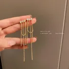 Fashion Bead Earrings Tassel Drop Earrings Fashion Small Bead Tassel Earrings Long