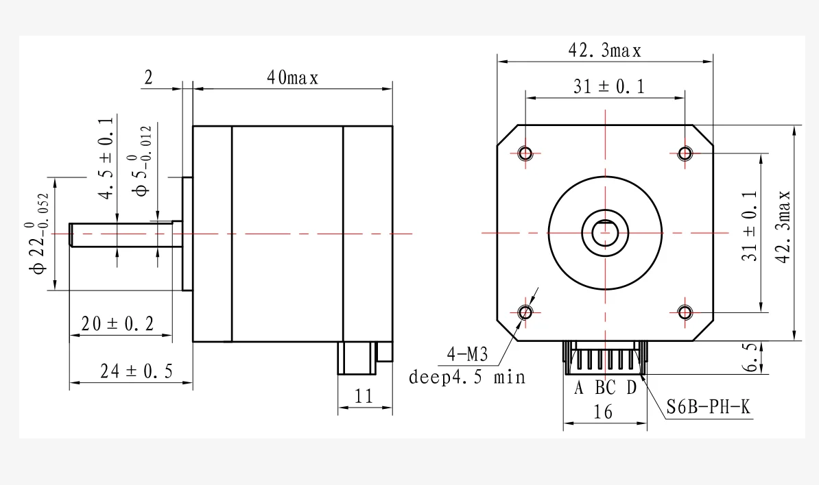 Hybrid Planetary Reduction Stepper Motor Hs Ratio Planetary