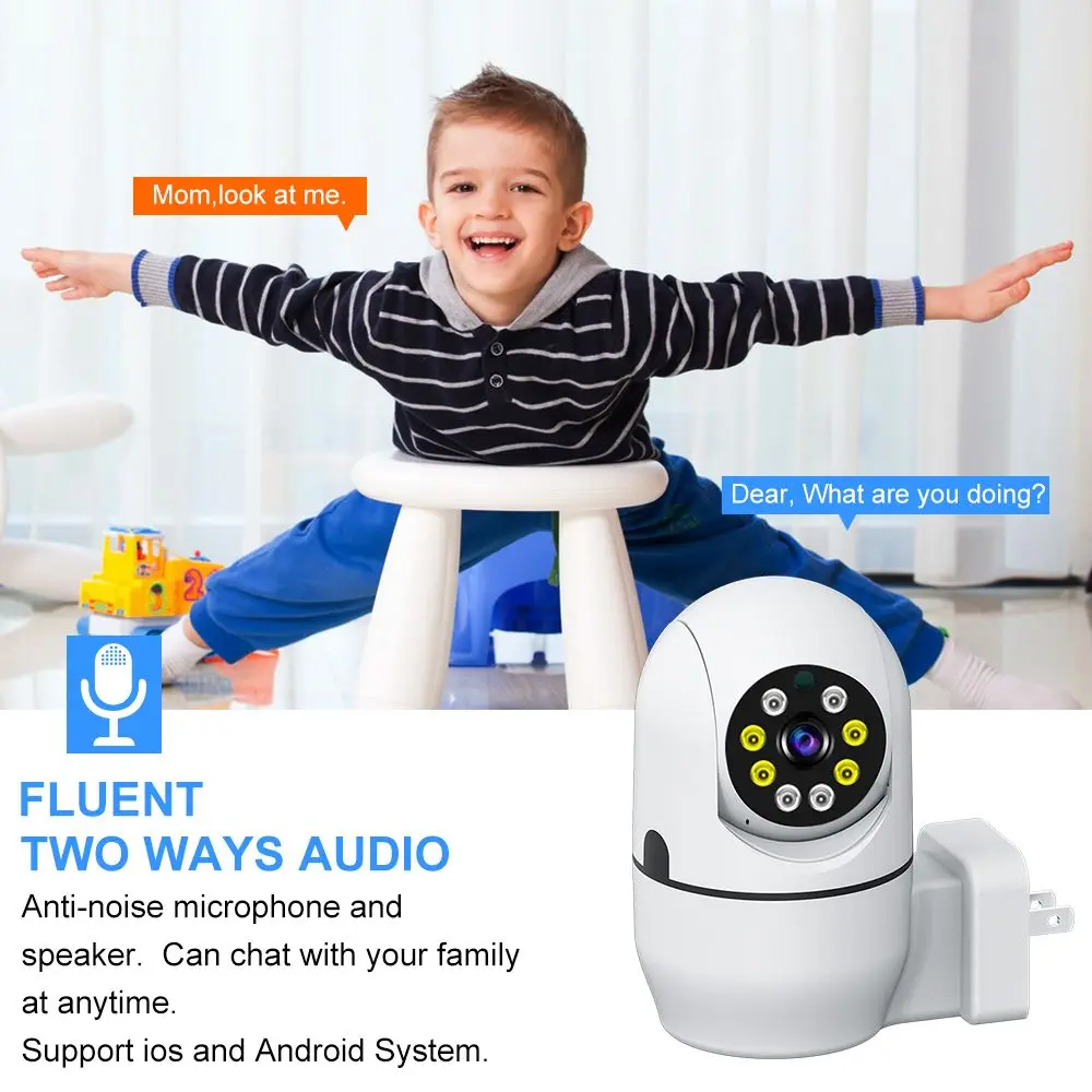 V380 3mp Indoor Wifi Baby Camera CCTV Wifi Ip Mini Cctv Plug And Play 110v 240v Ptz 360 1080P Wireless Network Camera Baby