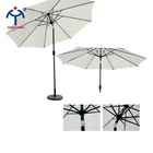 End Outdoor OEM High End 2.7m 8k Outdoor Waterproof Patio Big Garden Tilt Umbrella For Coffee Shop Restaurant