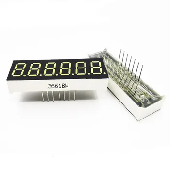Taidacent 0.56/0.39/0.36/0.32/0.3 inch 6 Digits Led Tube Common Cathode 7 Segment Display Seven Segments LCD Red LED