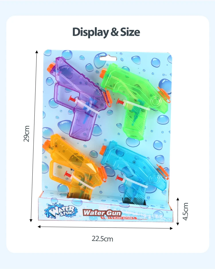 product 4pcs transparent mini water guns outdoor summer battle set for pool parties fights small hands design for kids water game-6