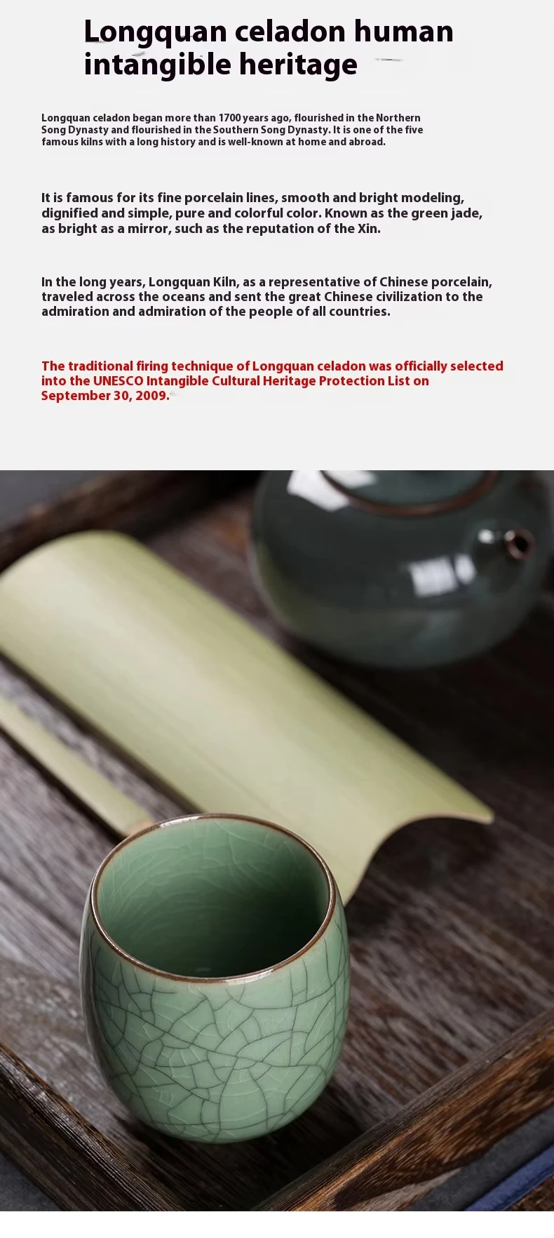 product wholesale wholesale celadon large tea cup longquan master tea bowl classic customized water ceramic tea cup for gift-8