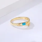 Silver Ring Silverrings Fashion Women Created Jewelry 925 Silver Australian Synthetic Opal Ring
