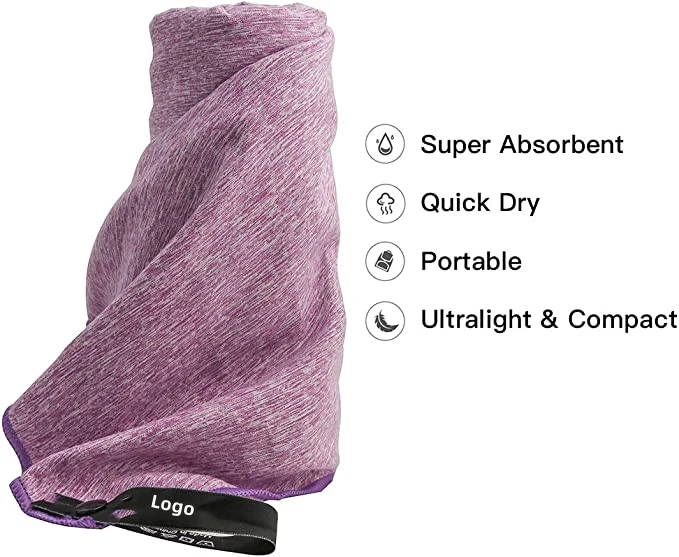 Premium Quality Microfiber Custom Dry Quickly Printed Light weight Sand-free Beach Gym Towel With Logo