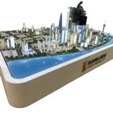 a sand table model for urban architecture planning customized processing and environmental protection sewage treatment