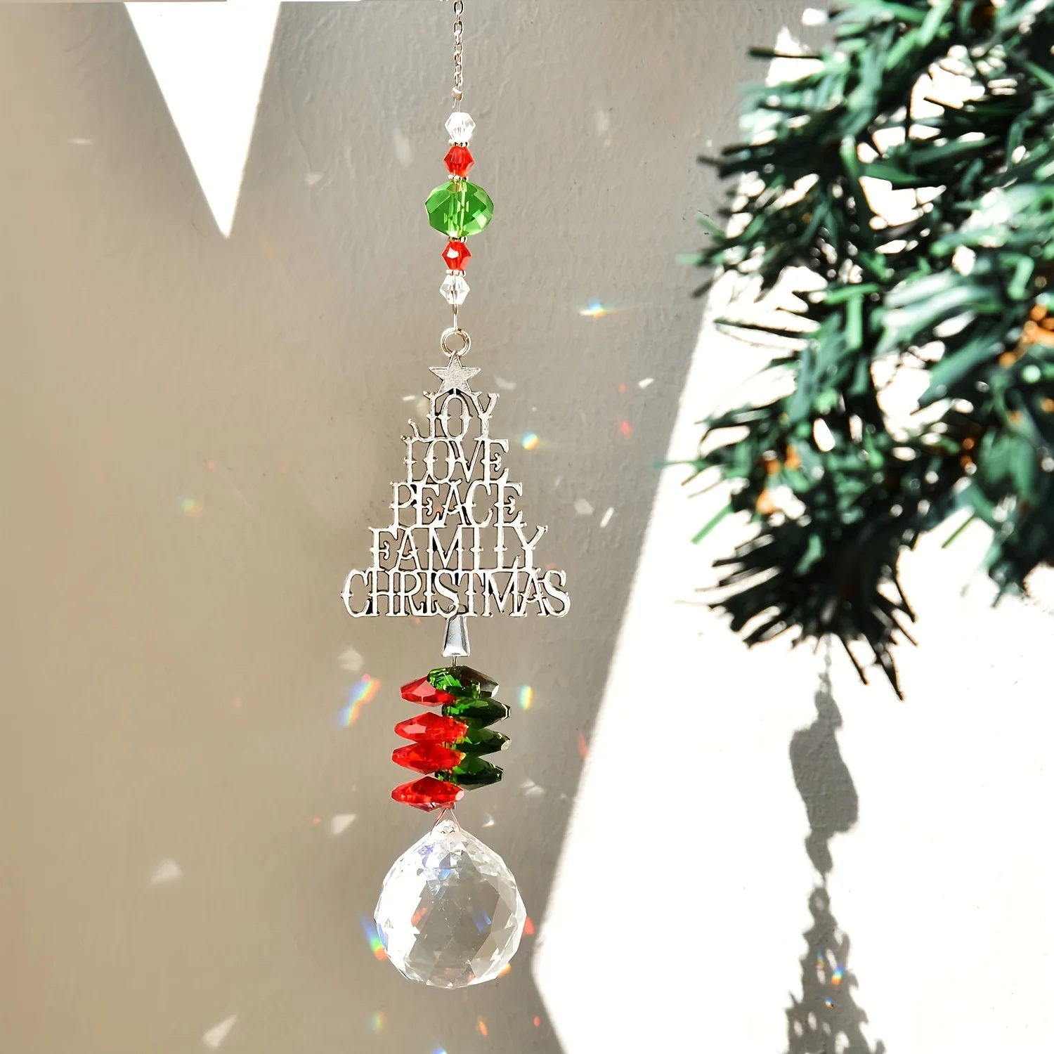 product new arrival christmas trees sun catcher window ornament home decorations wall hanging best gift to girls-5