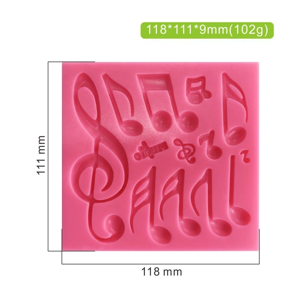 New 3D Music Note Silicone Mold Cake Decorating Tools Cupcake Fondant Chocolate Candy Gumpaste Sugarcraft DIY Soap Mould