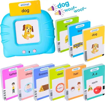 English Language Kids Flash Cards 224/510 Words Educational Toys Reading Machine Talking Flash Cards Learning Toys For 2 3 4 5