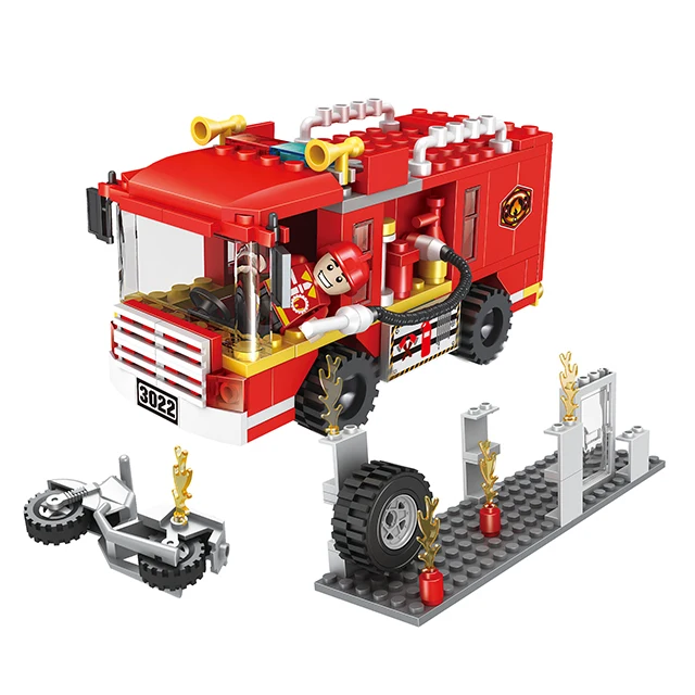 building blocks fire truck