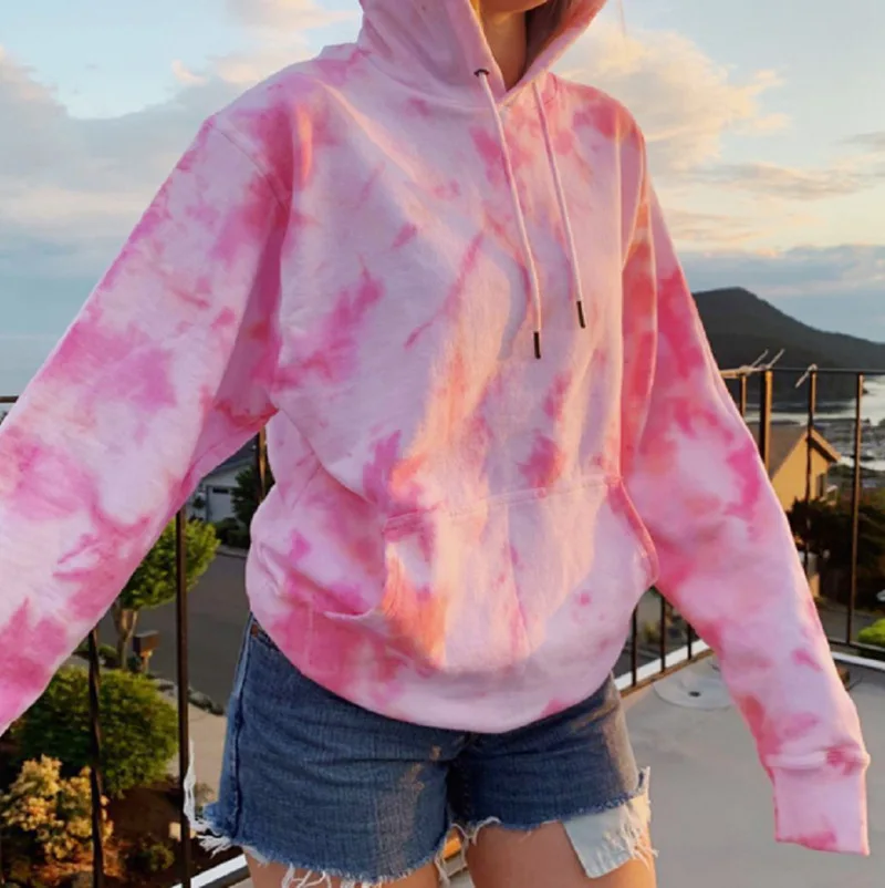 one color tie dye hoodie
