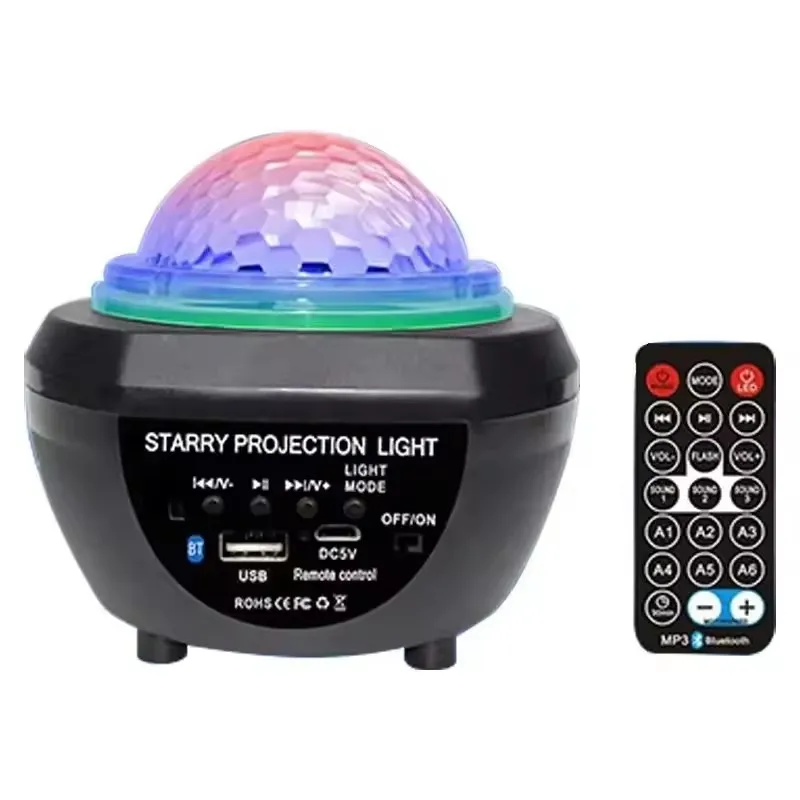 USB Music Player Star Night Light Starry Sky Projector Night Light Child  Romantic Projection Lamp For Kids Gift