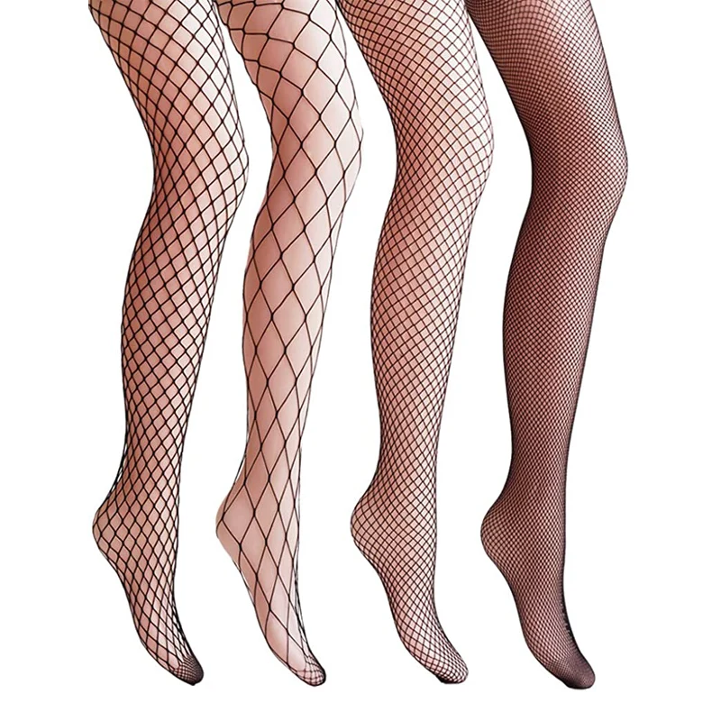 Women Patterned Fishnets Tights Small 