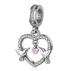 925 Bracelet 925 Silver Beads Wholesale Sterling Silver 925 Dove Dangle Charms Beads For Bracelet
