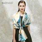 Print Printed Scarf Custom Designer Styles Digital Print Printed Silk Satin Scarf Rectangular High Quality