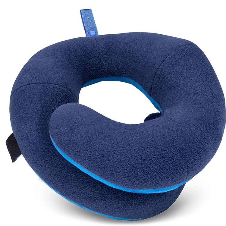 Car Home Comfortable Neck Pillow Double Support to Head Neck Chin Airplane Travel Pillow