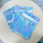 Foil Bag Small Foil Bag Glossy Foil Resealable Holographic Glitter Smell Proof Zip Bag Small Pouch