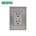 wholesales America home style 15a duplex receptacle 2 gang electrical socket