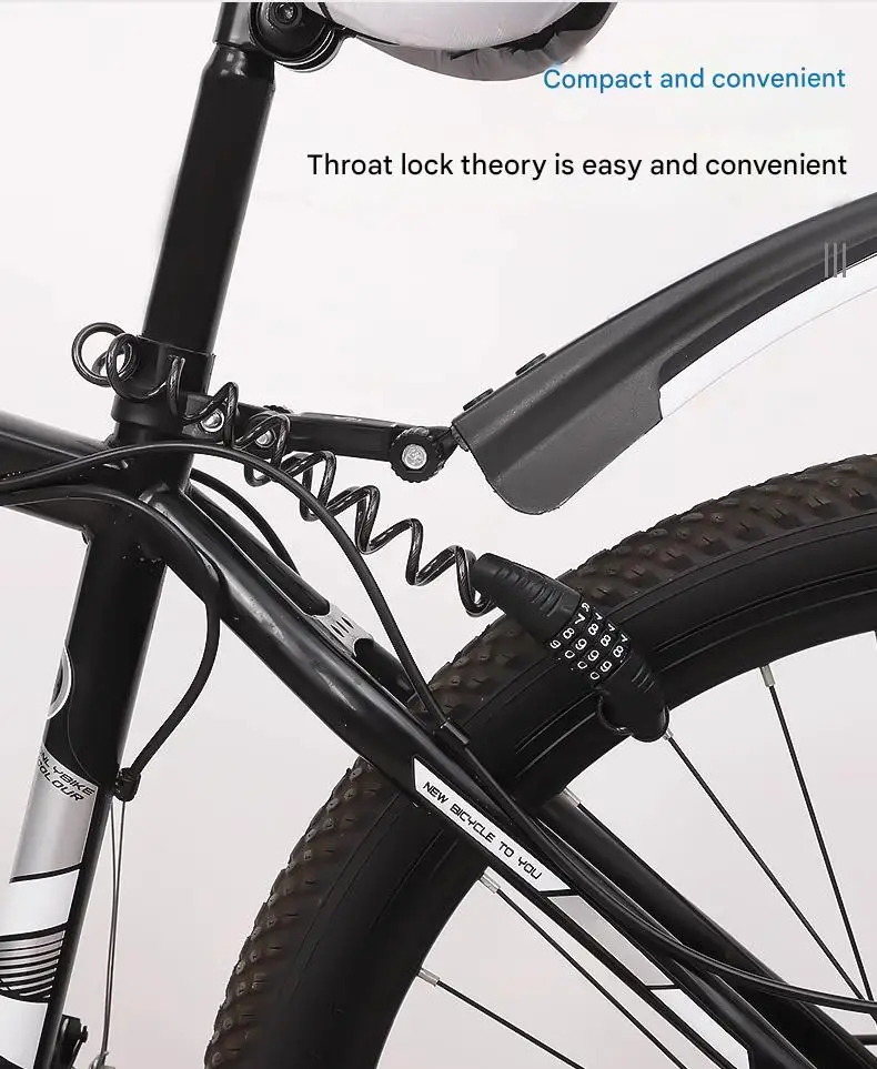 Portable Password Lock for Bicycles Motorcycles Electric Vehicles Mini Chain Lock Cycling Equipment Anti-Theft Accessory