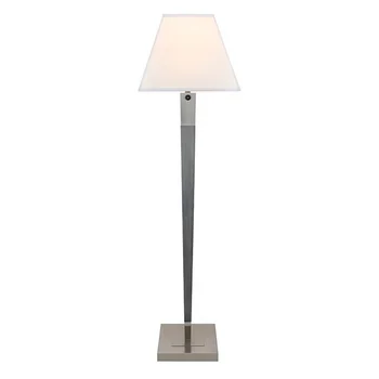 Modern home decor luxury Hotel Floor Lamp Indoor Brushed Nickel Standing decorative floor lamp with Fabric Shade led floor lamp