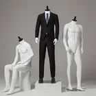 Dummy High-end Clothing Store Human Suit White Model Wedding Dummy Headless Men's Window Display
