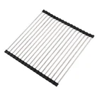 Rack Dropshipping Over The Sink Multipurpose Roll-Up Dish Drying Rack Kitchen Drain Sink Rack Stainless Steel