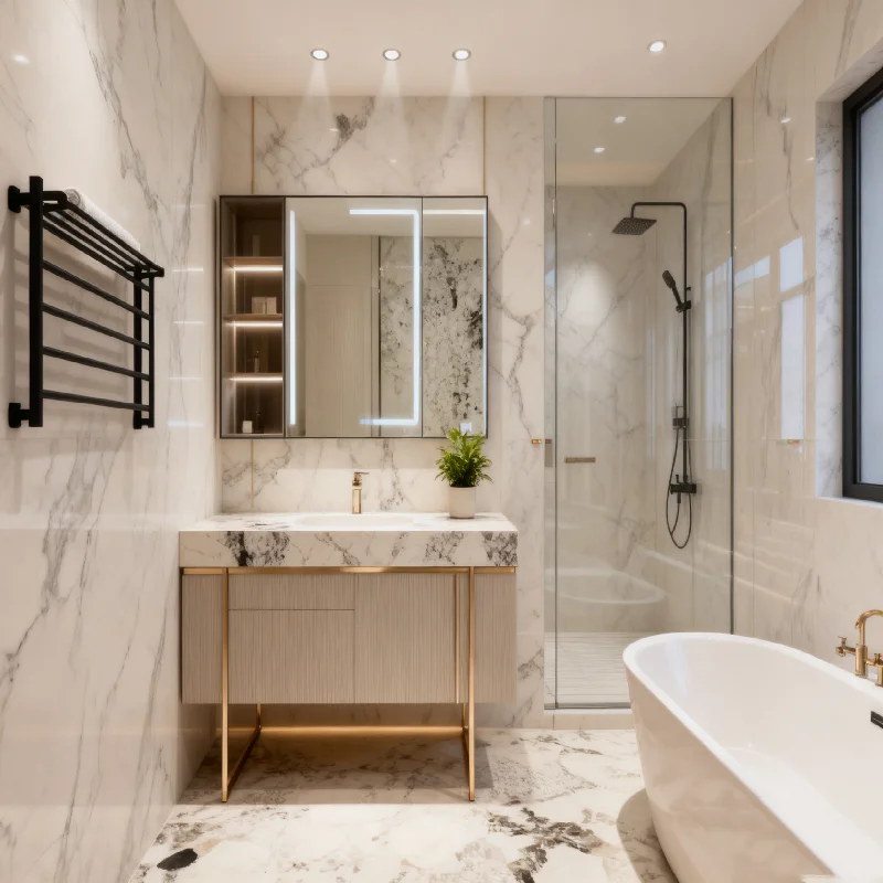 product natural stone alaska white granite modern polished for hotel villa apartment washroom bathroom restroom-2