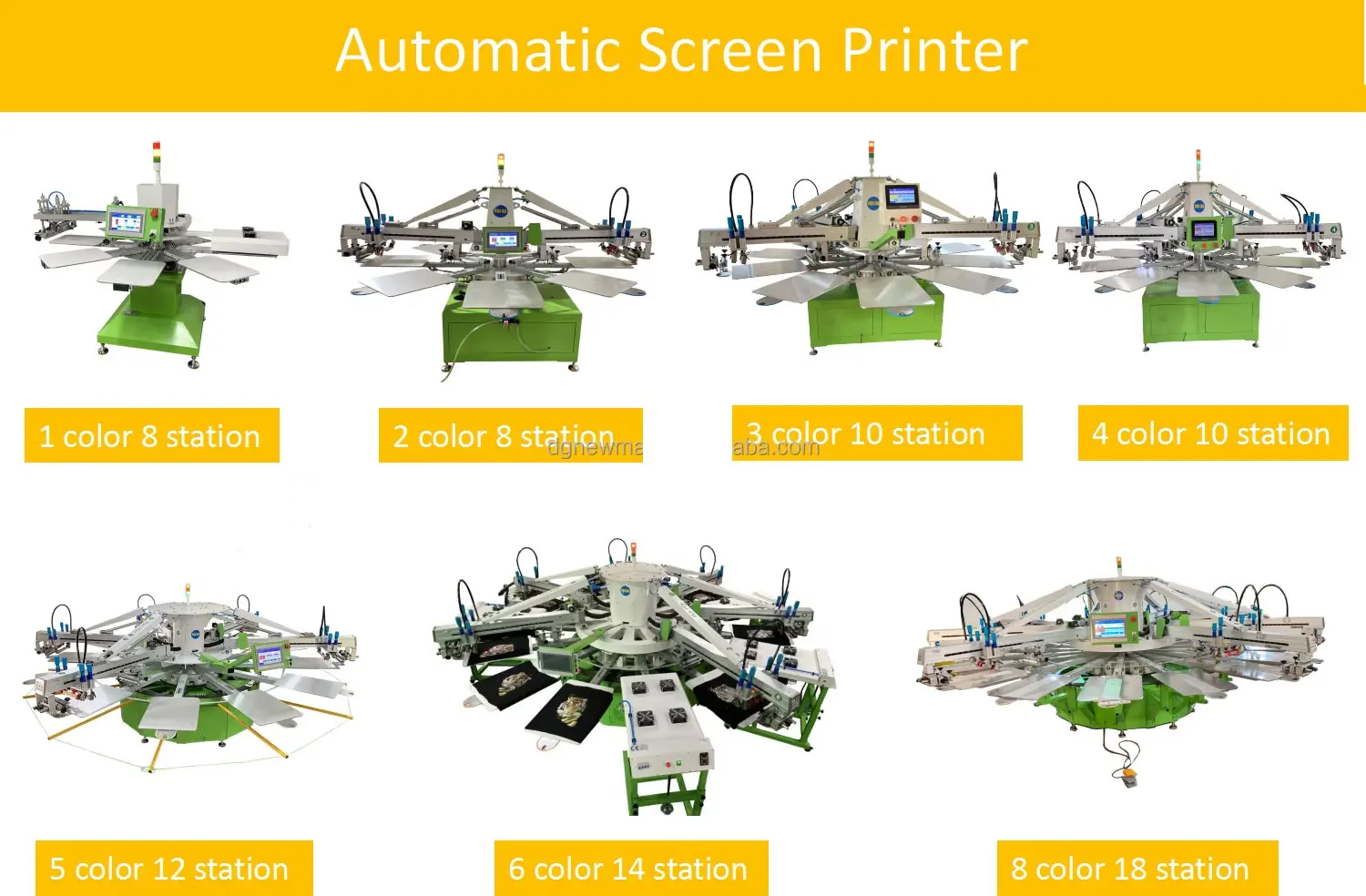 product automatic high speed 3 color 10 stations screen printing machine with everything-6