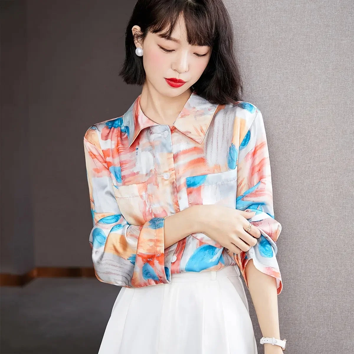 blusas mujer de moda 2024 summer office Lady Top female shirts Women's White Shirt Blouses Tops Long sleeve Chic Woman Blouse