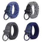 Belt Man Women In Stock Weave No Hole Adjustable Breathable Elastic Waist Belt For Man And Women