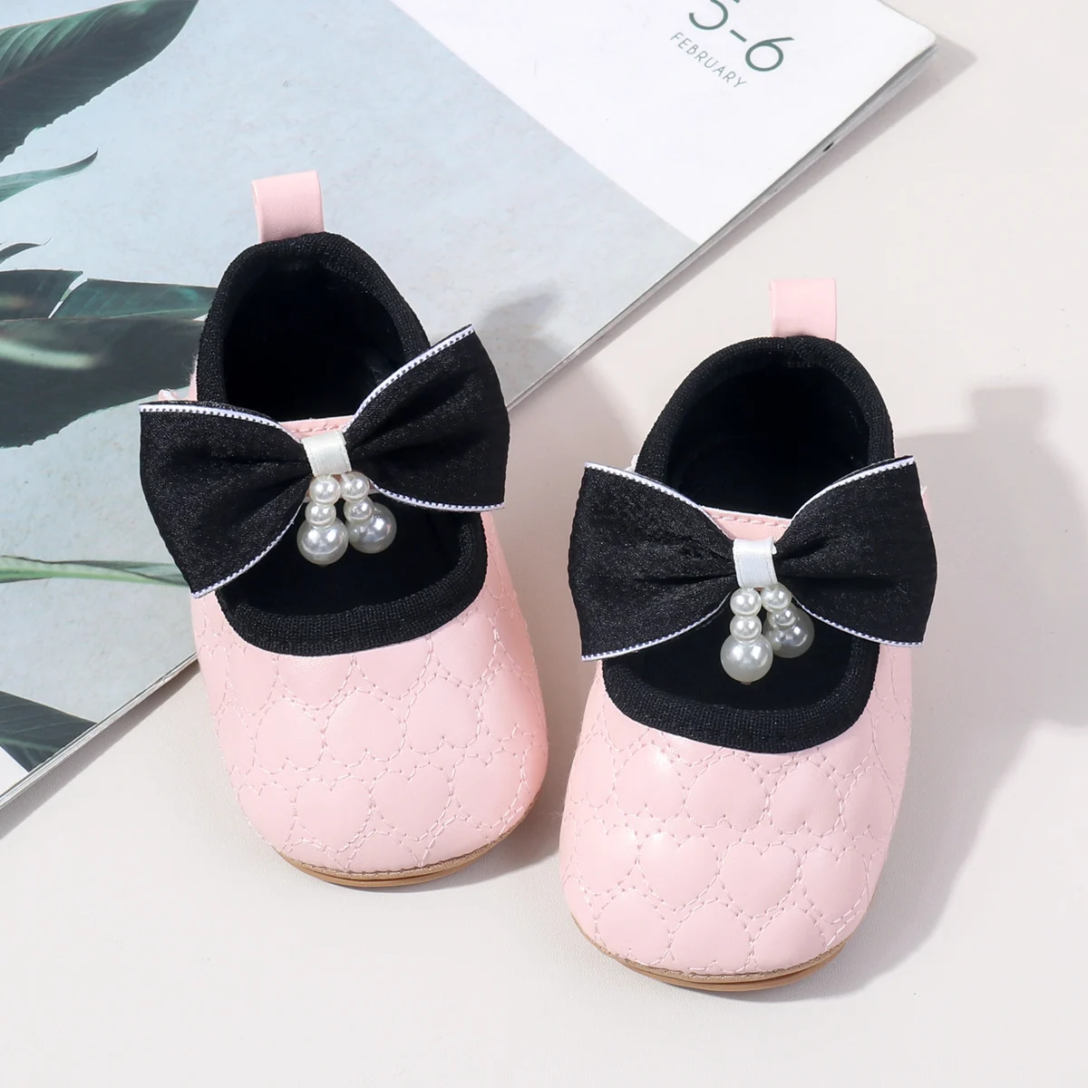 High Quality Bowknot Design Soft PU Leather Newborn Baby Infant Toddler Girls Shoes 2025 factory