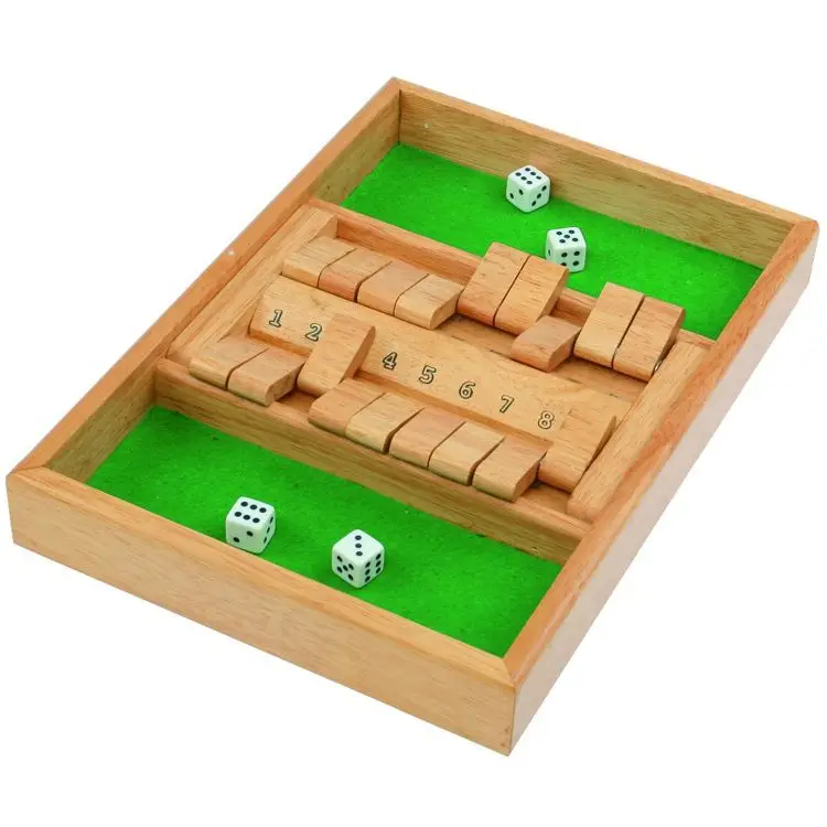 Shut The Box Game wood table game portable