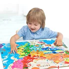 Puzzle 2 Sided Magnetic Educational Brain Teaser Jigsaw Game Puzzle World Map For Kids
