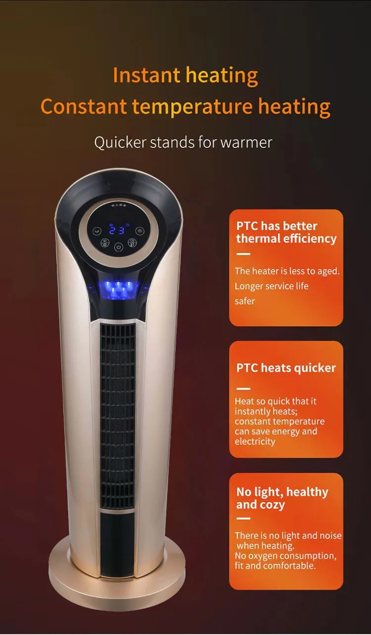 Heat-up Digital Portable Tower, PTC, Electric, Plastic - detail 16