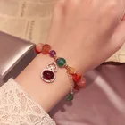 Pendant Jade Natural Agate Beaded Bracelet For Women Gourd Leaf Pendant Women Cinnabar Jade Jewelry