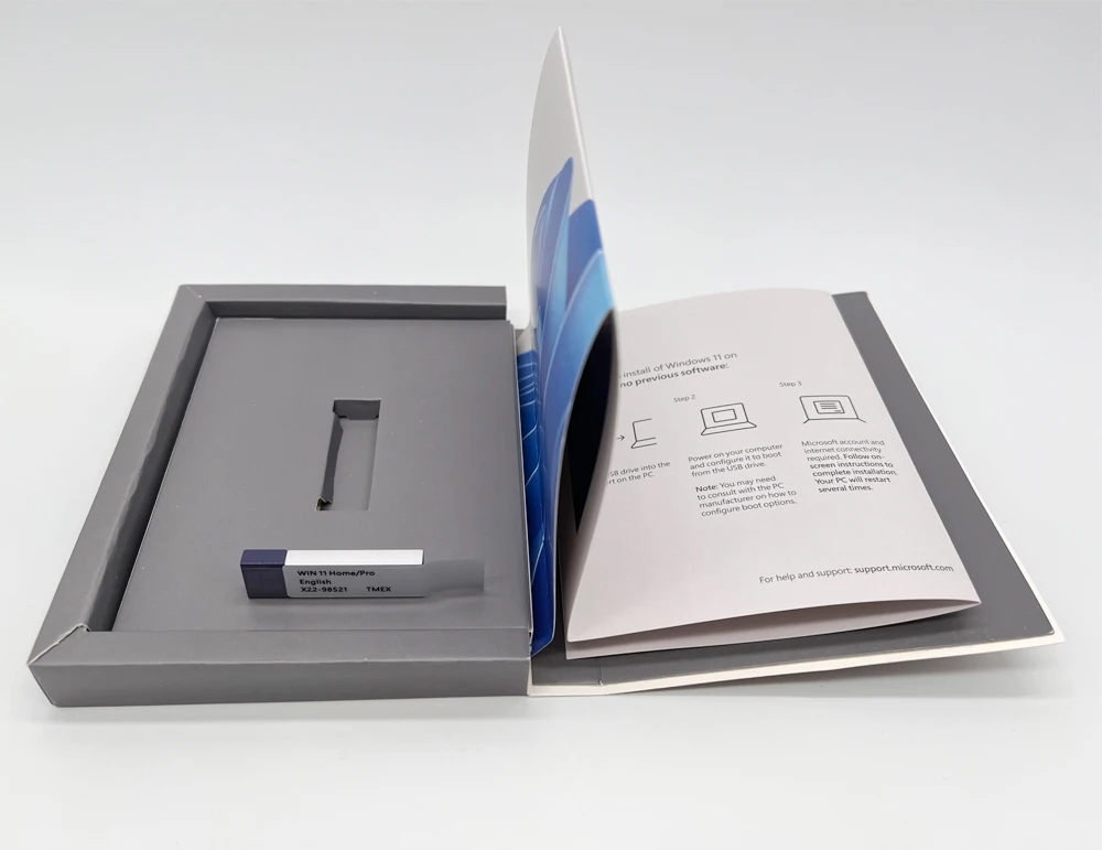 DHL著本物のWindows 11プロUSB箱のWindows 11プロ箱100%のオンライン活発化の自由な船積み 2