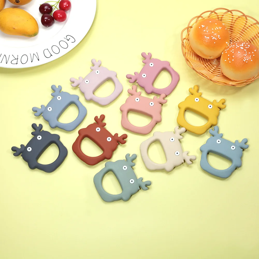 Children's Anti-eating Hand Cartoons Animal Soft Dental Gel Silicone Baby Teether Food Grade Silicone Soothing Tooth Grinder