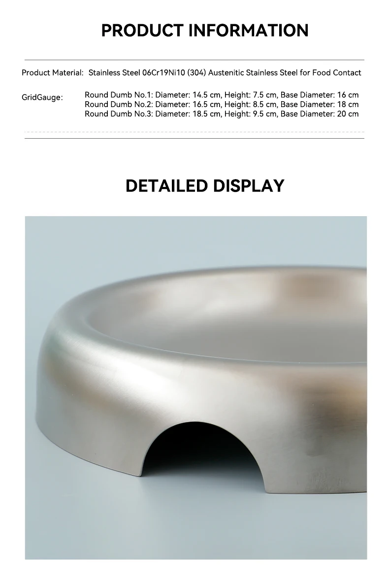 Hot High Quality 304 Stainless Steel Pet Bowl Anti Tipping Design Easy to Clean Food and Water Feeder for Dog Cat Pet Products supplier
