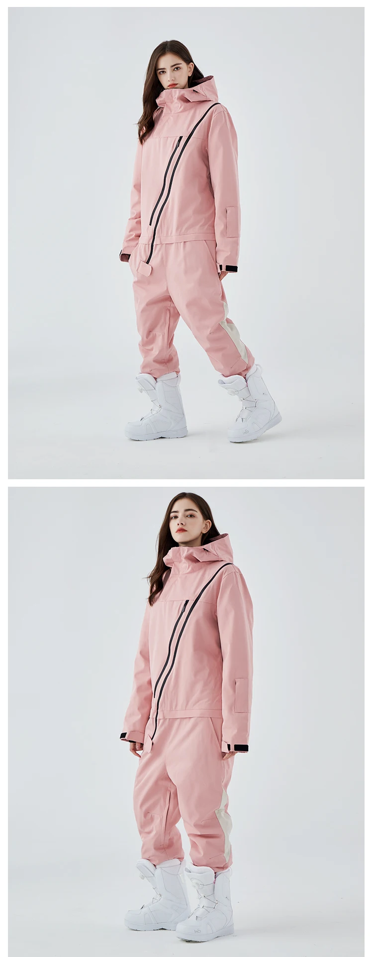 Ski Overalls Women Korea Design Skiing One Piece Set Snowboarding Men