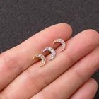 Earrings 2021 Fashion Trend Moon Earrings Stainless Steel Spiral Stud Earrings