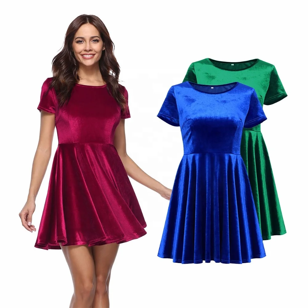 Oem Clothing Short Sleeve Women Velvet 