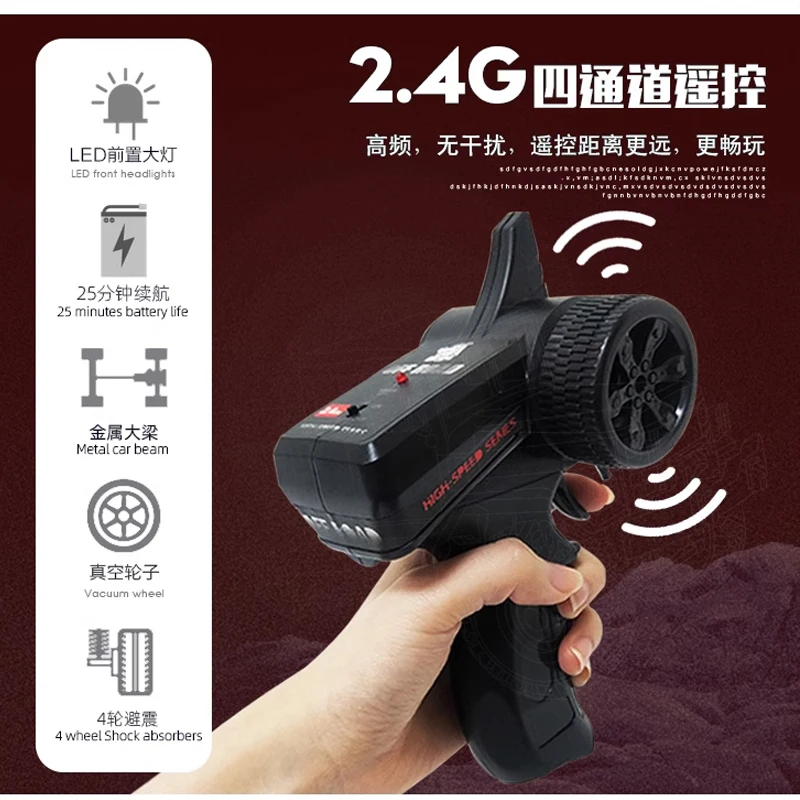 WPL C24-1 RC Crawler Offroad RC Truck 2.4 Ghz 1/16 All Terrain Car RTR Pickup with Led Light Remote Control Car Toys for Adults