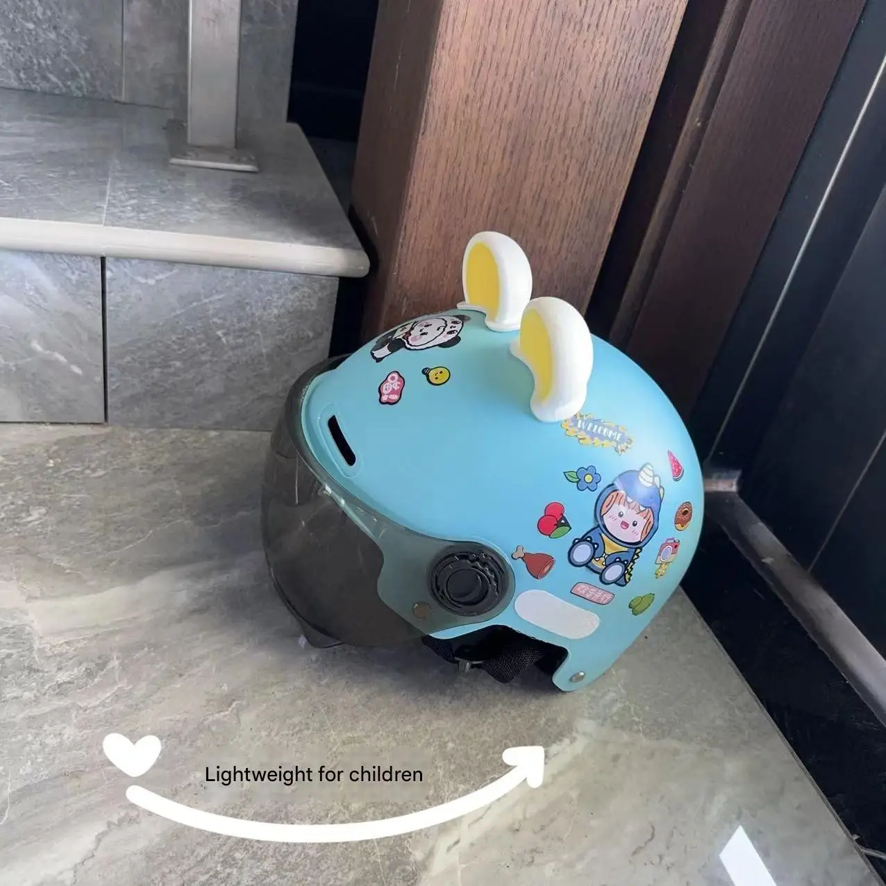 New Cute Trendy ABS Half Helmet for Kids Baby Toddler Boys & Girls Light Safety for Electric Vehicle & Motorcycle Use