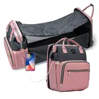 Bag Baby Baby Bag New Shading Hand Portable Folding Crib Mom Bag Multifunctional Backpack Mother And Baby Bag