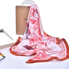 Scarves Guaranteed Quality Unique Silk Fashion Shiny Scarves For Women Shawl Stylish